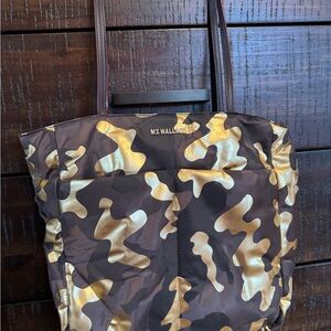 MZ Wallace Men's Camouflage Tote Bag - Gold and Black